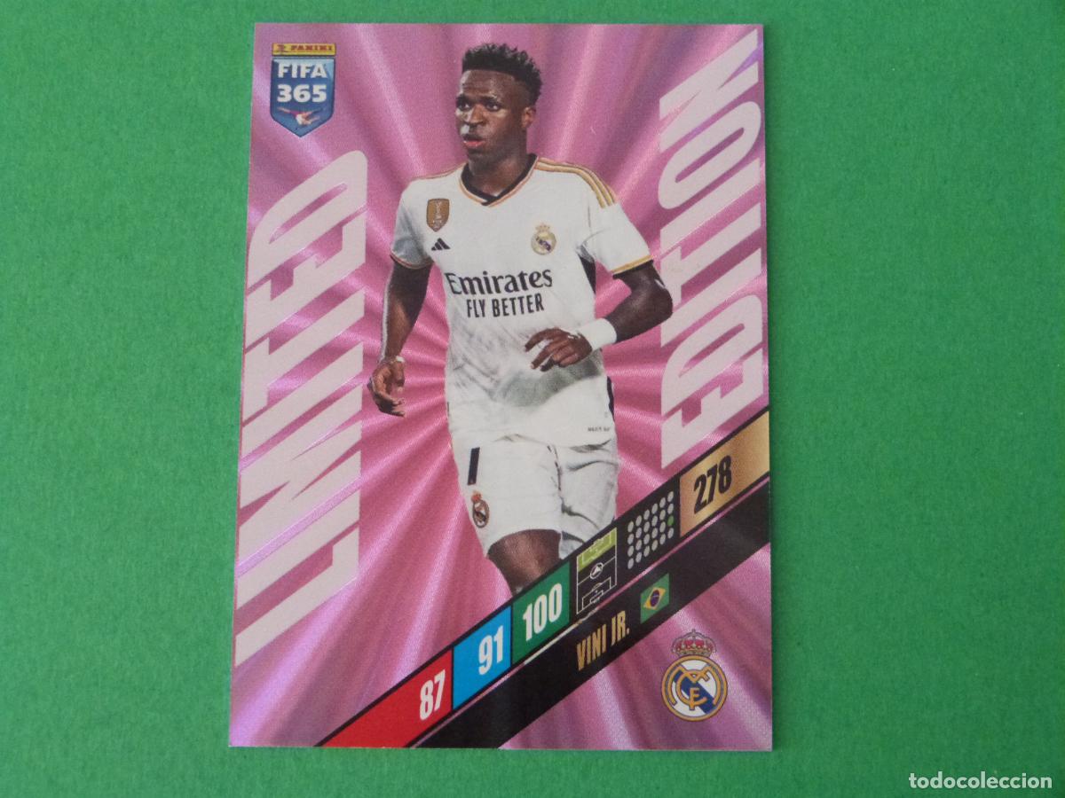 Cromos de f&uacute;tbol: TRADING CARD FUTBOL VINICIUS REAL MADRID CF LIMITED EDITION FIFA 365 ADRENALYN XL 2024 PANINI