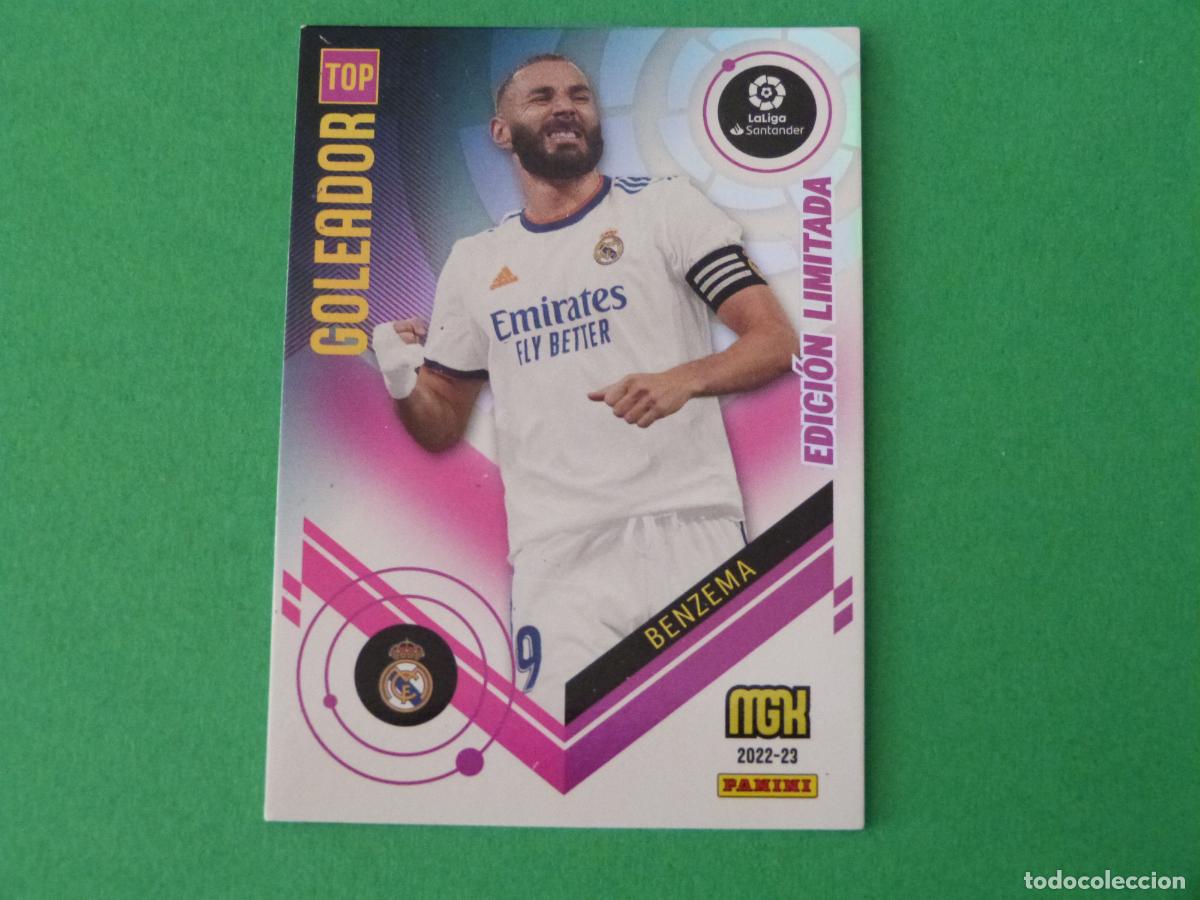 Cromos de f&uacute;tbol: TRADING CARD FUTBOL BENZEMA REAL MADRID C.F EDICION LIMITADA LIGA MEGACRACKS 2022-2023/22-23 PANINI