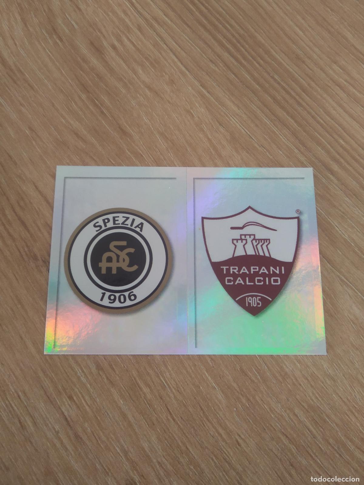 Cromos de f&uacute;tbol: 717 ESCUDO SPEZIA TRAPANI CALCIO CROMO FUTBOL PANINI LIGA ITALIA 19-20 CALCIATORI 2019-2020