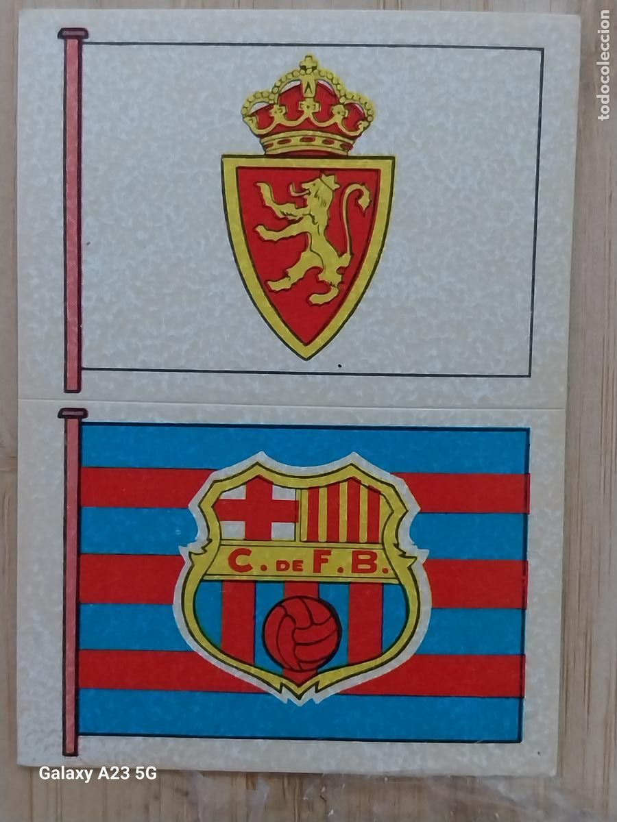 Cromos de f&uacute;tbol: ZARAGOZA - BARCELONA ESCUDO ***** CROMO 202- 52 ED MAGA A&Ntilde;O 1975 LIGA 75 76 SIN PEGAR NUNCA