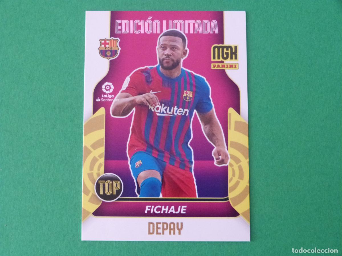 Cromos de f&uacute;tbol: TRADING CARD FUTBOL DEPAY F.C. BARCELONA EDICION LIMITADA LIGA MEGACRACKS 2021-2022/21-22 PANINI