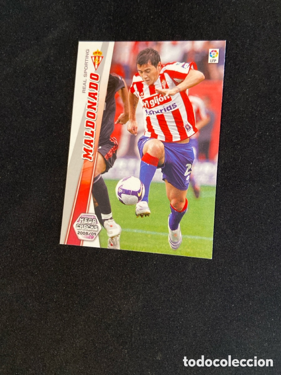 Fu&szlig;ball-Sticker: MALDONADO 463 NUEVO FICHAJE (SPORTING GIJON) PANINI MEGACRACKS 2008-2009 08 09 CROMO CARTA M-5