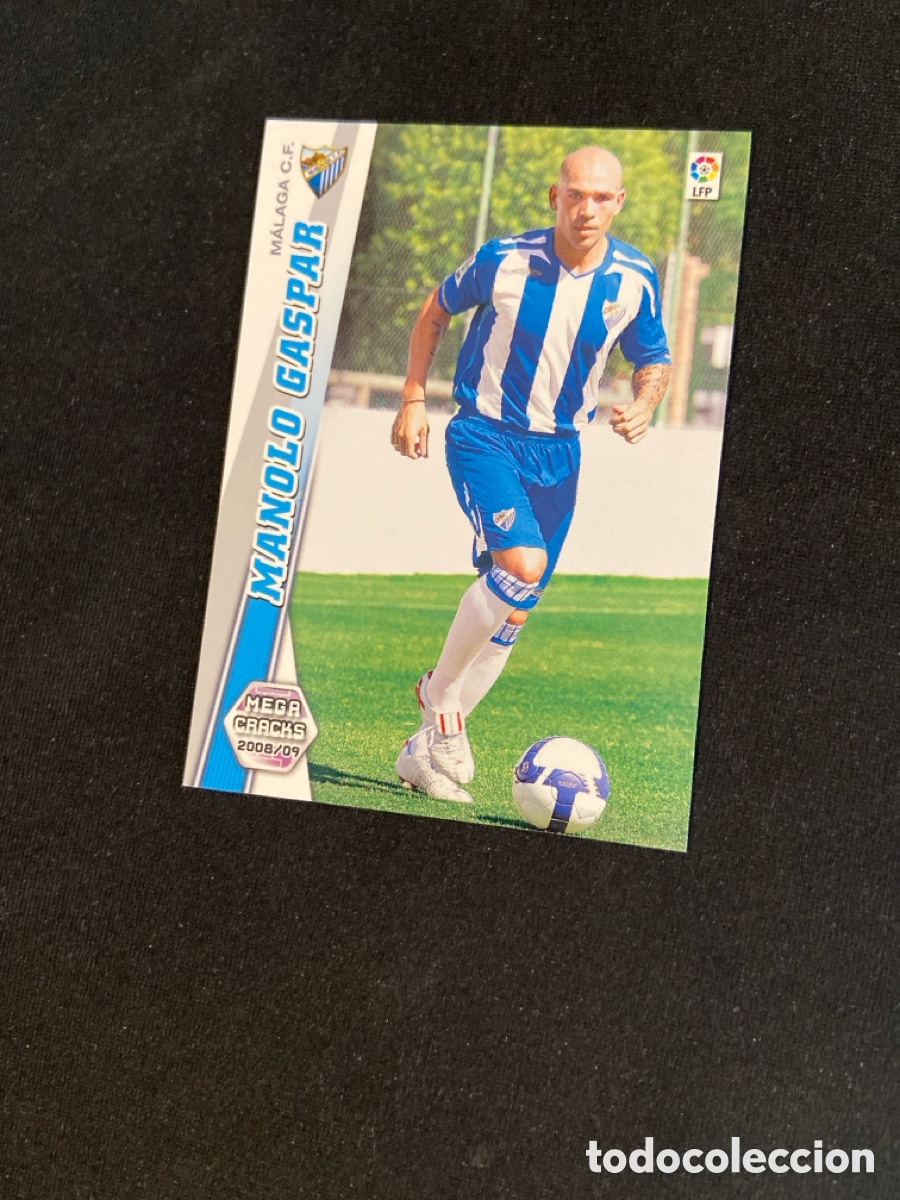 Cromos de f&uacute;tbol: MANOLO GASPAR 483 NUEVO FICHAJE (M&Aacute;LAGA) PANINI MEGACRACKS 2008-2009 08 09 CROMO CARTA M-5