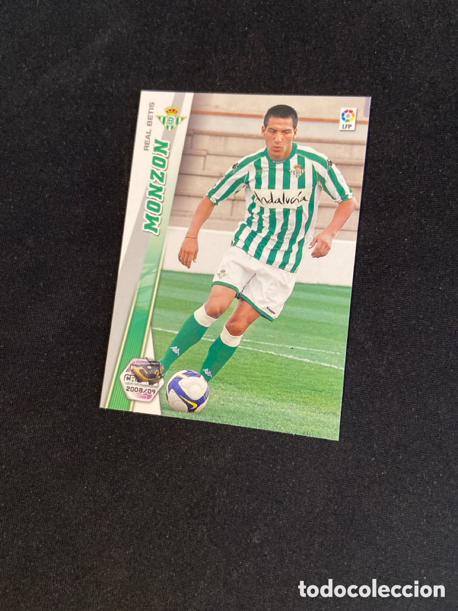 Football Stickers: MONZON 493 NUEVO FICHAJE (BETIS) PANINI MEGACRACKS 2008-2009 08 09 CROMO CARTA M-5