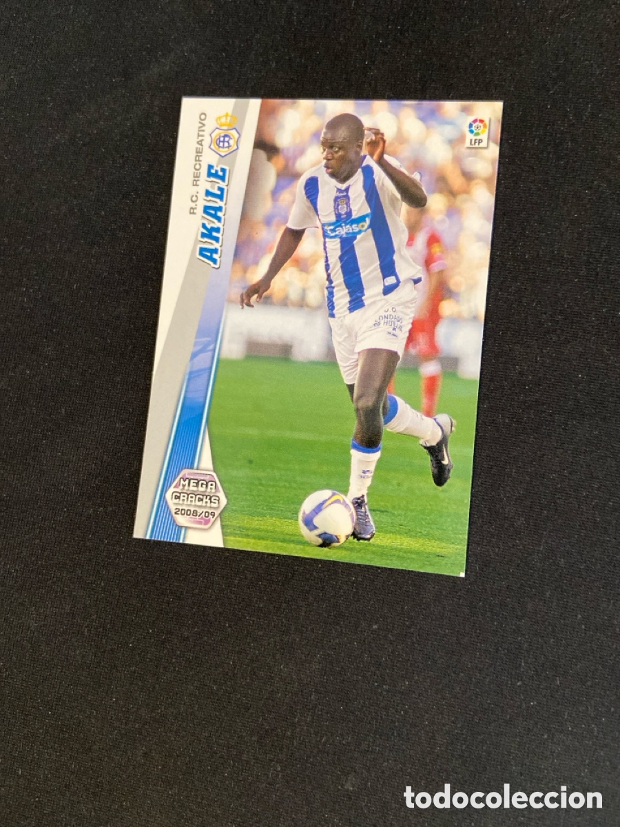 Football Stickers: AKALE 495 NUEVO FICHAJE (RECREATIVO HUELVA) PANINI MEGACRACKS 2008-2009 08 09 CROMO CARTA M-5