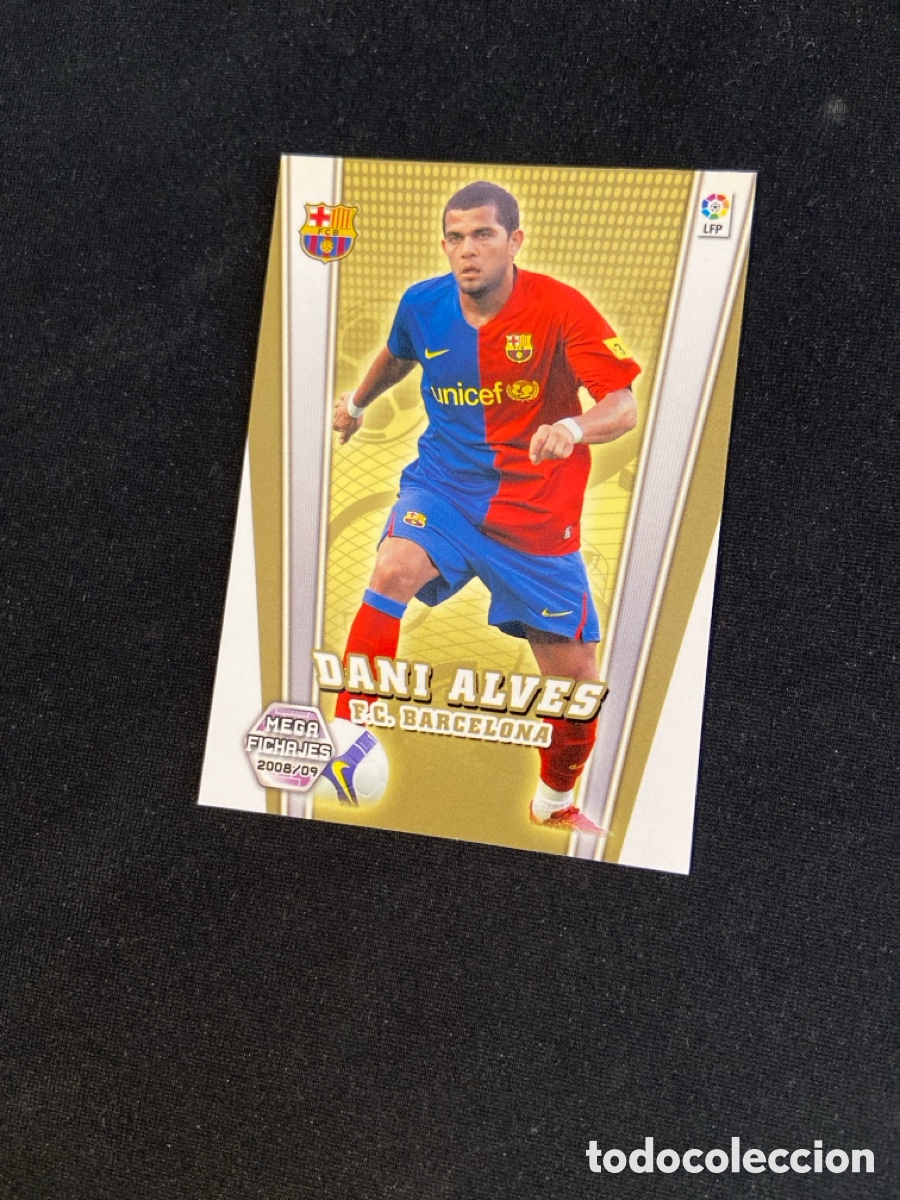 Football Stickers: DANI ALVES 496 FICHAJES (BARCELONA) PANINI MEGACRACKS 2008-2009 08 09 CROMO CARTA M-5