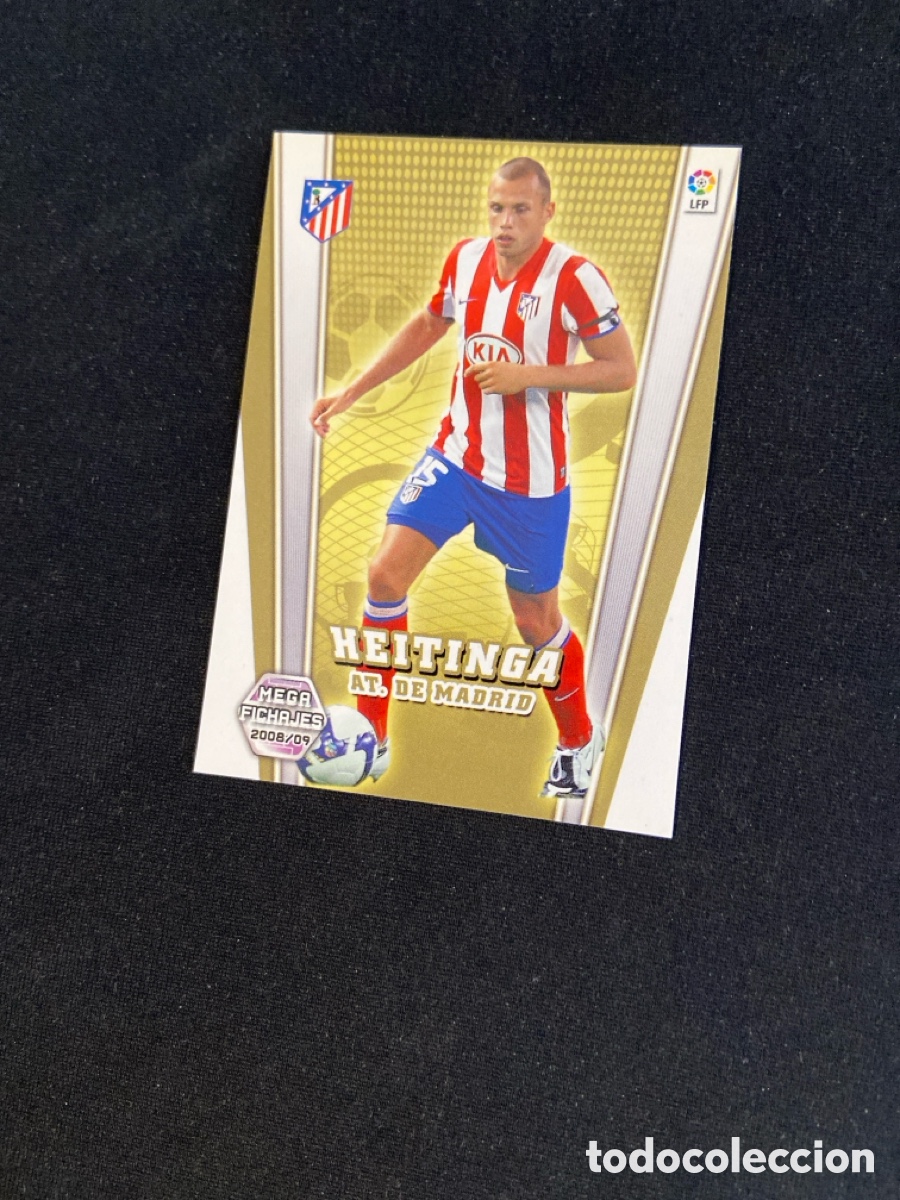 Cartes &agrave; collectionner de Football: HEITINGA 498 FICHAJES (ATL&Eacute;TICO MADRID) PANINI MEGACRACKS 2008-2009 08 09 CROMO CARTA M-5
