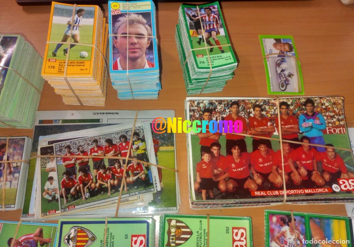 Cromos de f&uacute;tbol: 1000 cromos nuevos sin pegar de las diferentes colecciones editadas por periodico AS a&ntilde;os 80s 90s