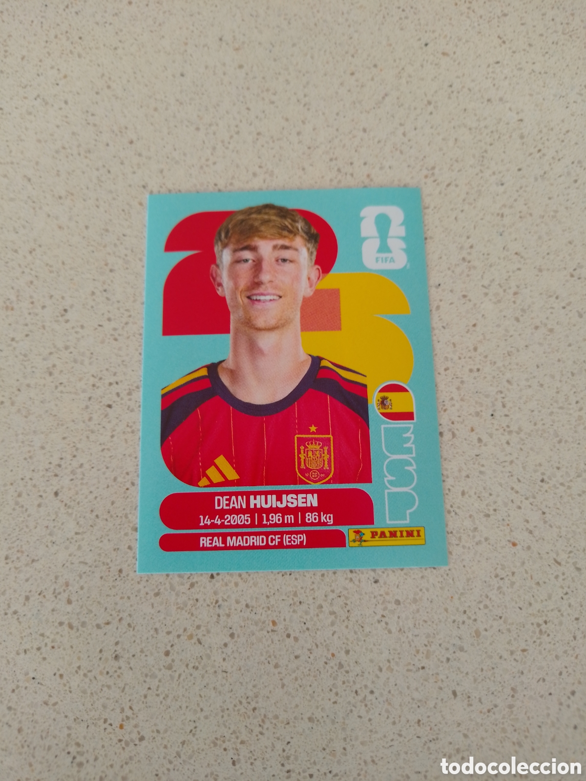 Cromos de f&uacute;tbol: CROMO NUMERO 5 HUIJSEN ESPA&Ntilde;A. MUNDIAL 2026. PANINI