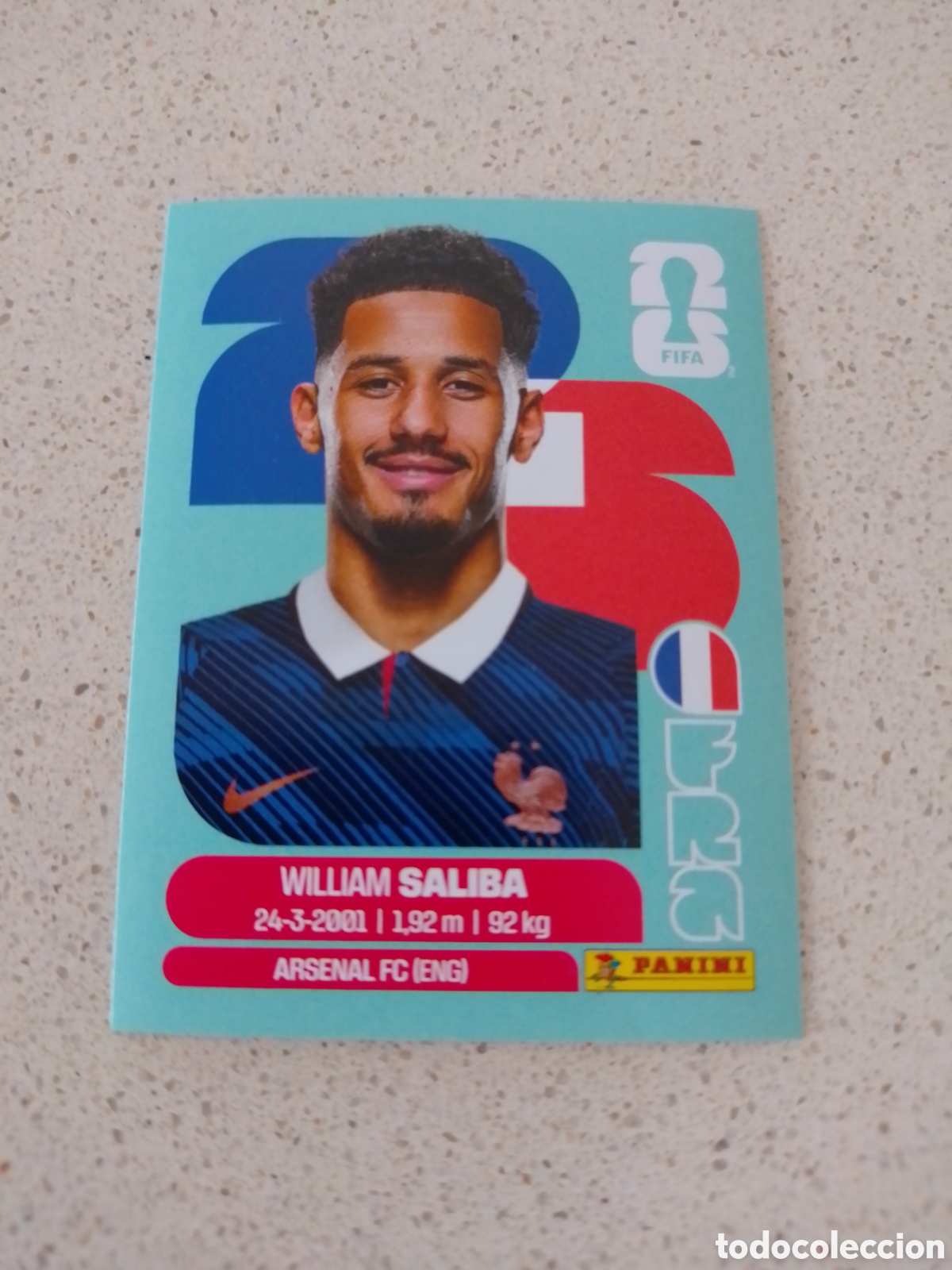 Football Stickers: CROMO NUMERO 4 SALIBA FRANCIA. MUNDIAL 2026. PANINI.
