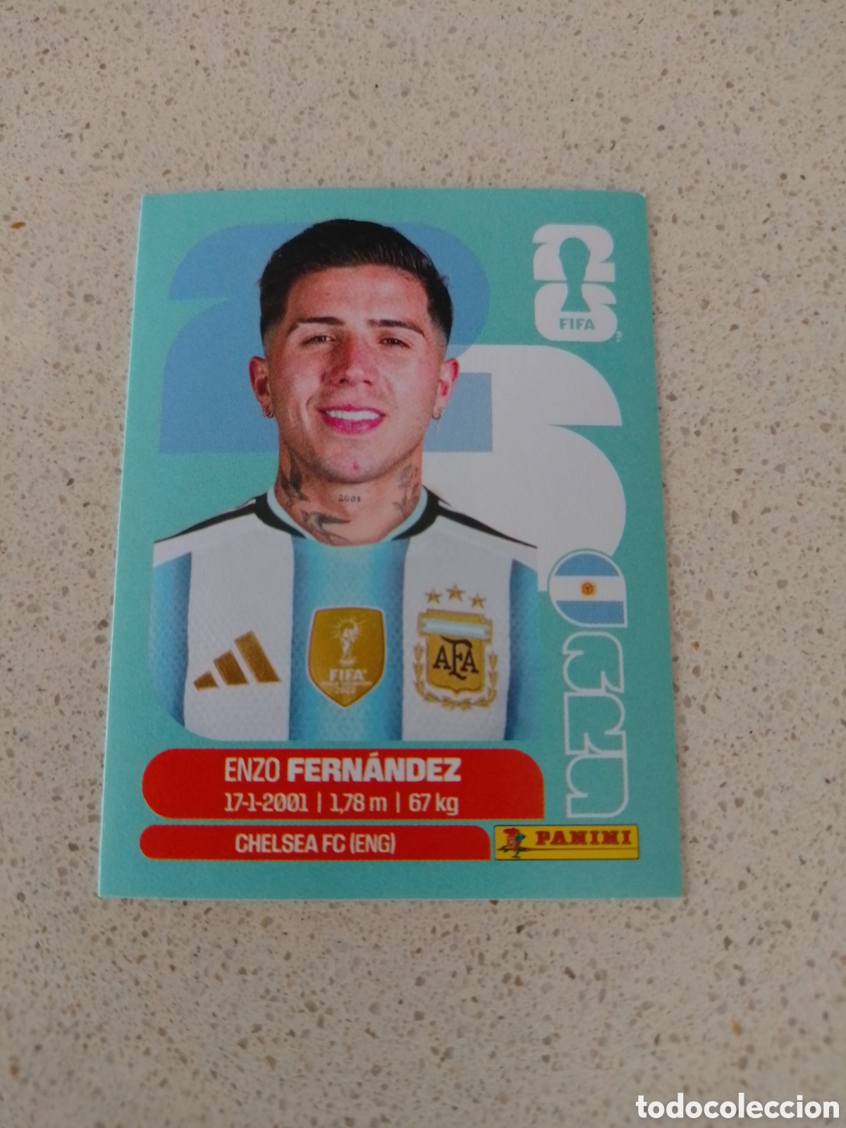Football Stickers: CROMO NUMERO 8 ENZO FERNANDEZ ARGENTINA . MUNDIAL 2026. PANINI.
