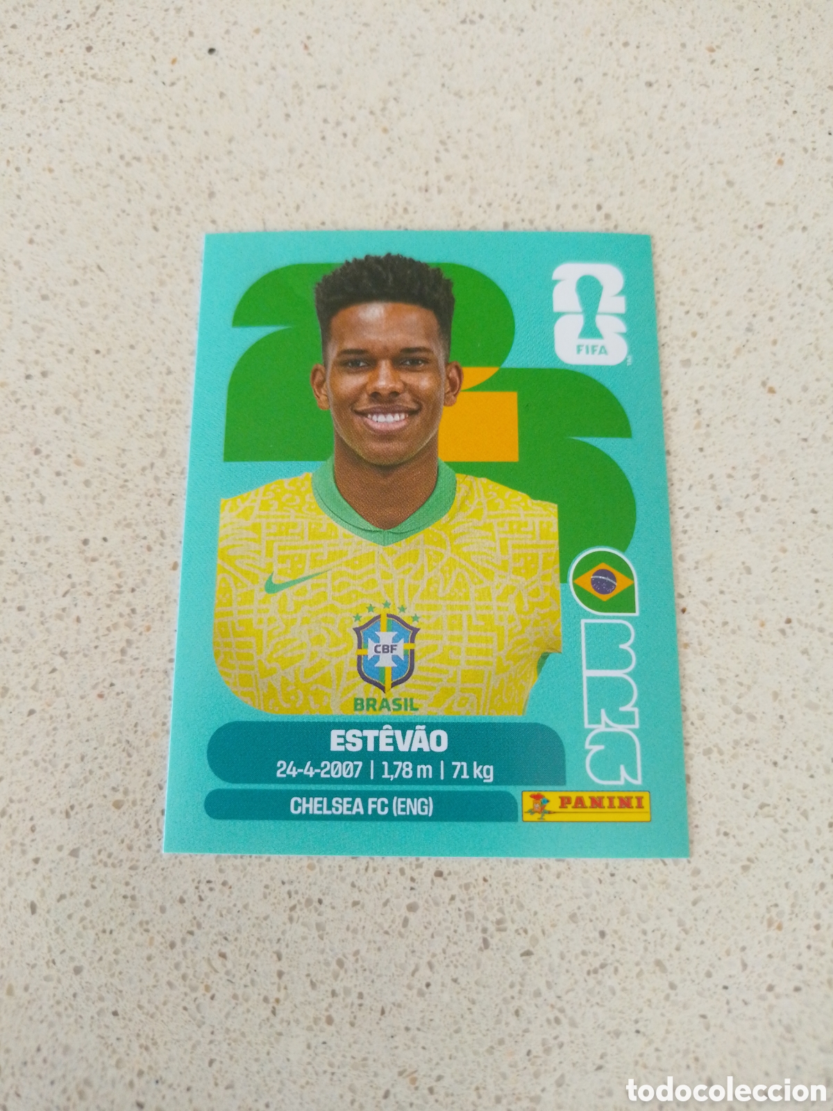 Cromos de f&uacute;tbol: CROMO NUMERO 20 ESTEVAO BRASIL. MUNDIAL 2026. PANINI.