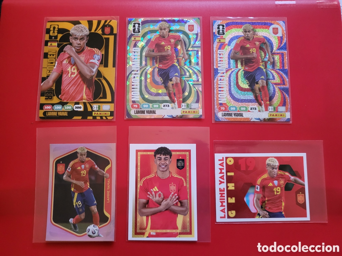 Cromos de f&uacute;tbol: Lote Lamine Yamal Panini World Cup