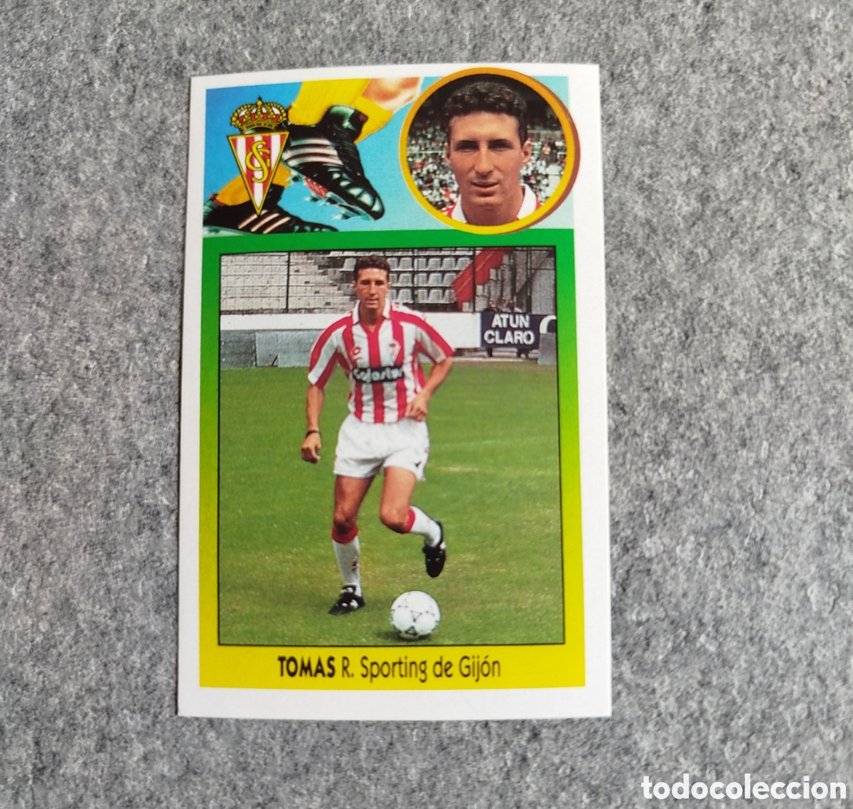 Cromos de f&uacute;tbol: ADHESIVO TOMAS SPORTING DE GIJON LIGA 93 94 1993 1994 ESTE SIN PEGAR NUNCA PEGADO CROMO
