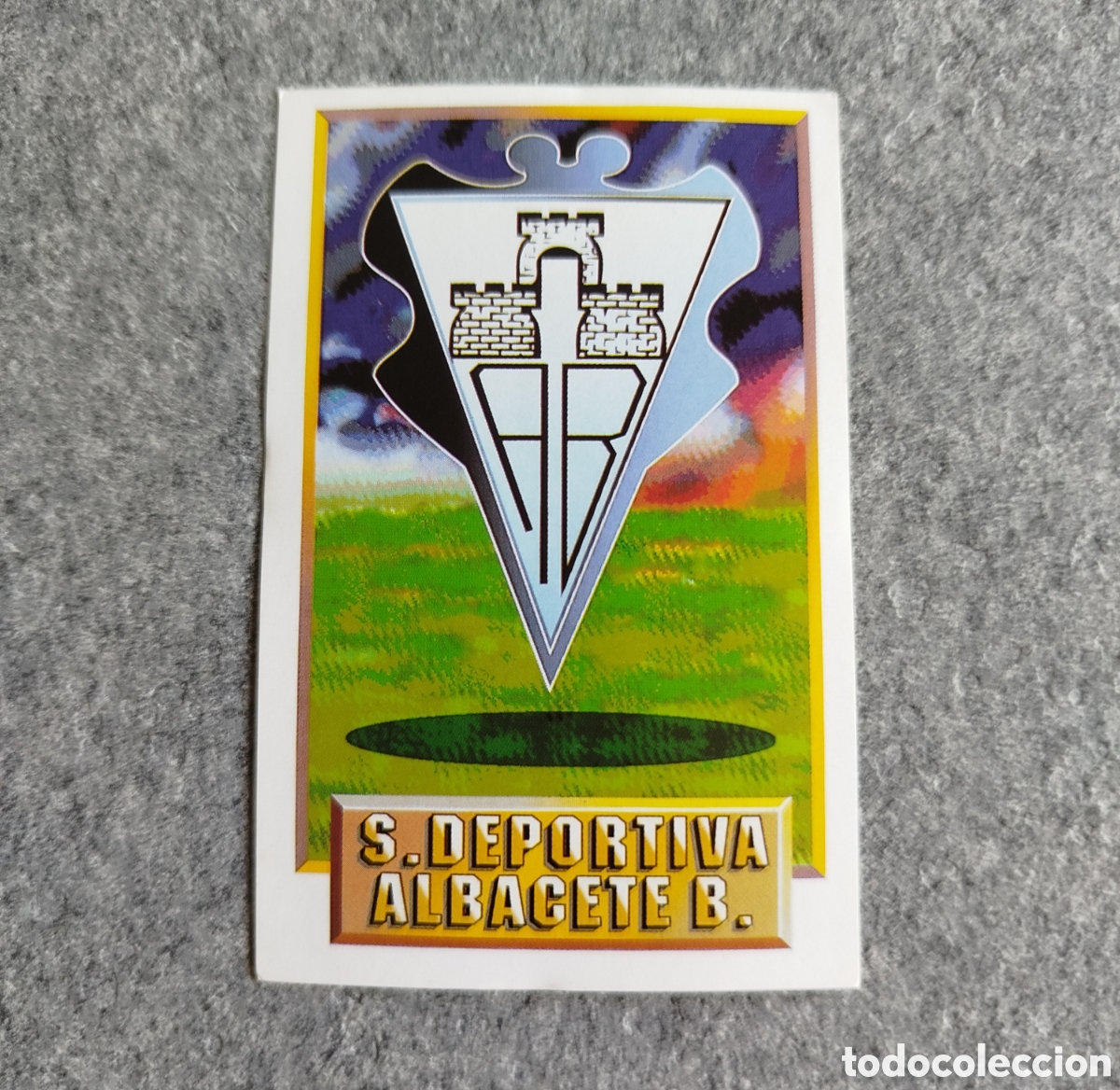 Cromos de f&uacute;tbol: ADHESIVO ESCUDO ALBACETE LIGA 93 94 1993 1994 ESTE SIN PEGAR NUNCA PEGADO CROMO