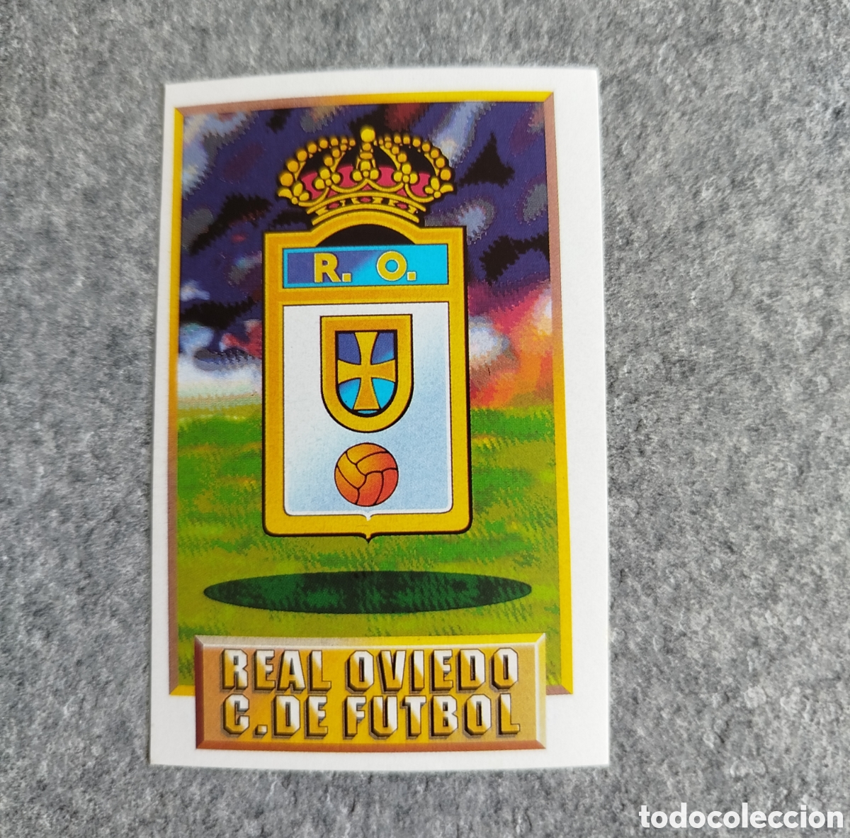 Cromos de f&uacute;tbol: ADHESIVO ESCUDO OVIEDO LIGA 93 94 1993 1994 ESTE SIN PEGAR NUNCA PEGADO CROMO