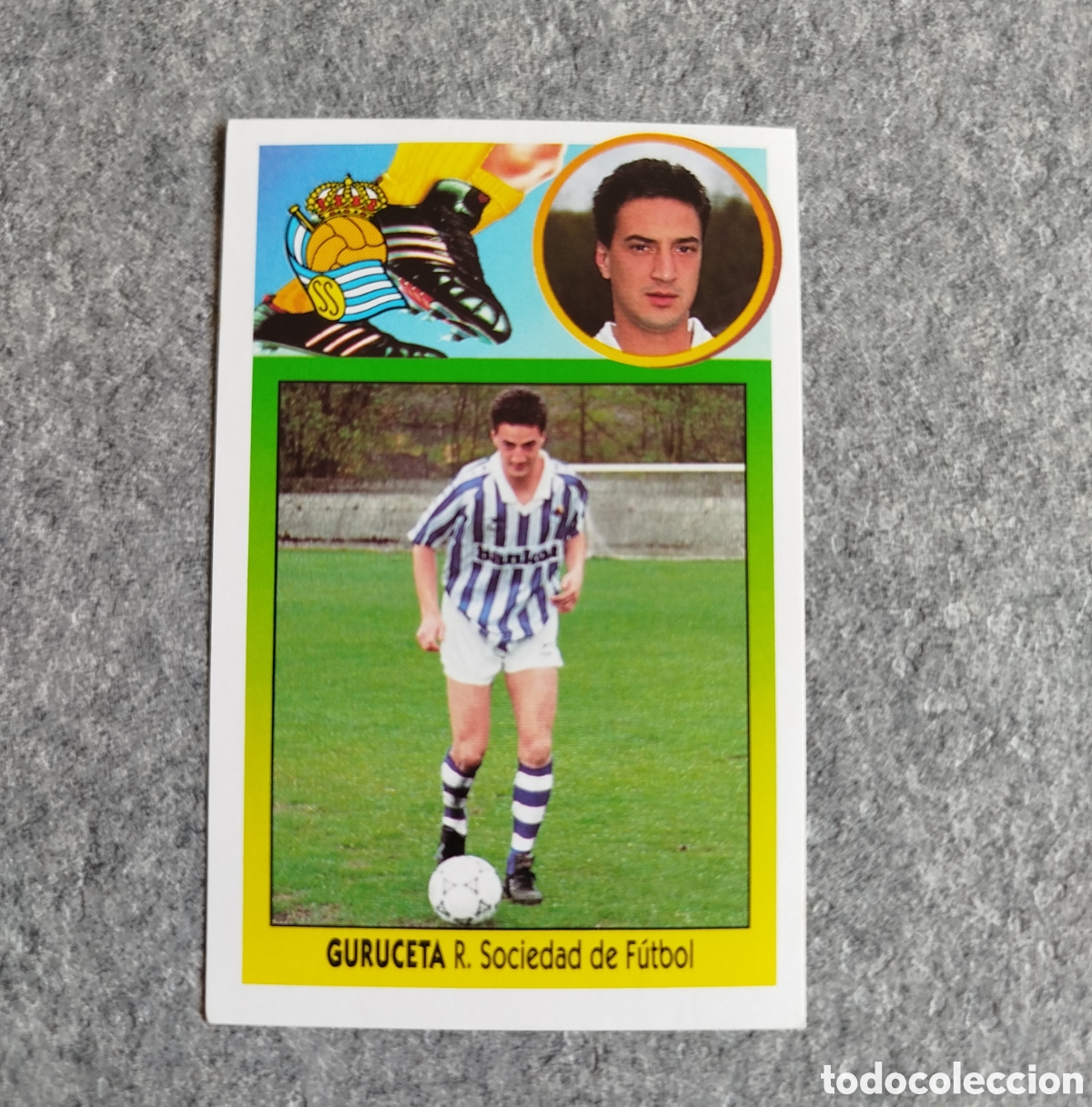 Cromos de f&uacute;tbol: ADHESIVO GURUCETA REAL SOCIEDAD LIGA 93 94 1993 1994 ESTE SIN PEGAR NUNCA PEGADO CROMO