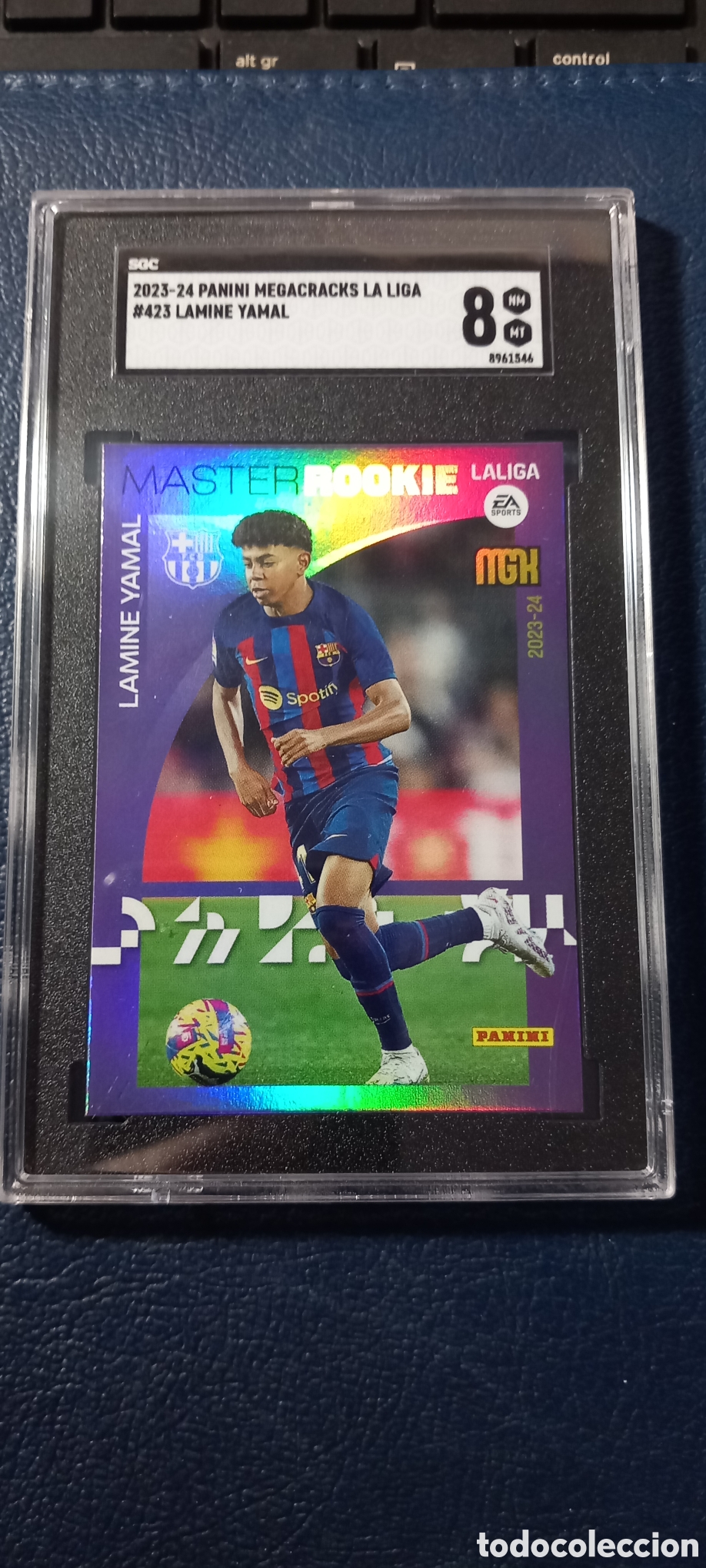 Cromos de f&uacute;tbol: Lamine Yamal MASTER ROOKIE GRADEADA 8