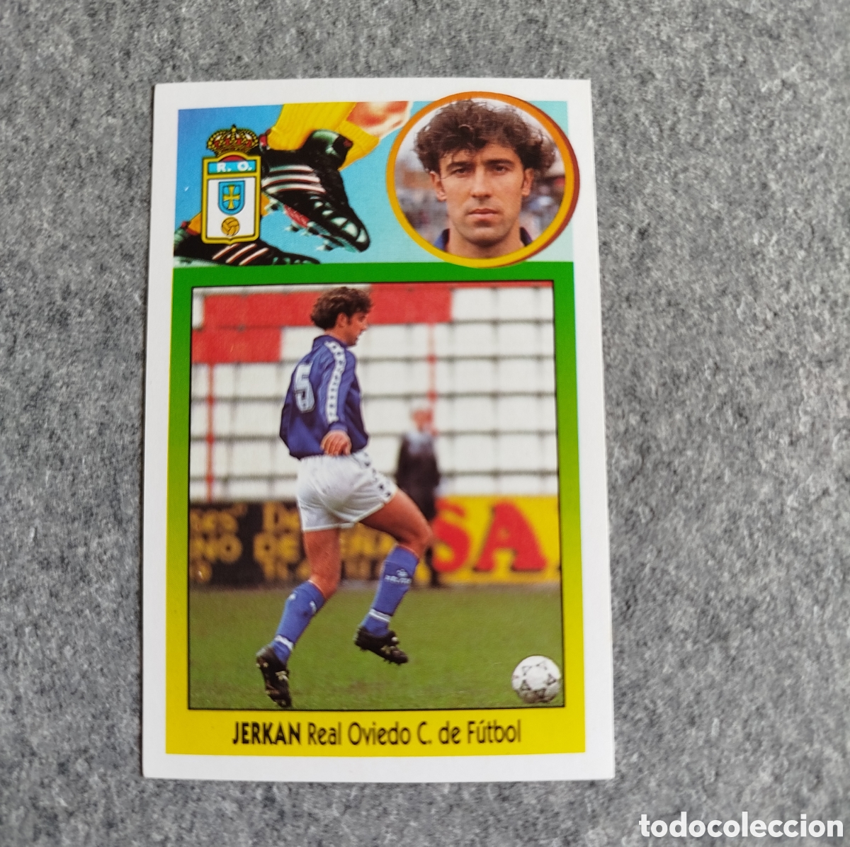 Cromos de f&uacute;tbol: ADHESIVO JERKAN OVIEDO LIGA 93 94 1993 1994 ESTE SIN PEGAR NUNCA PEGADO CROMO
