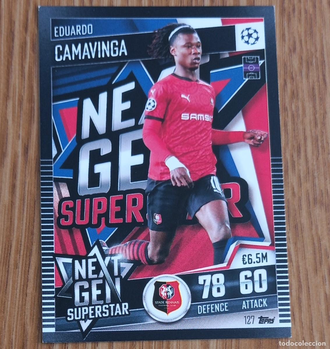 Cromos de f&uacute;tbol: Eduardo Camavinga Stade Rennais Topps Match Attax Soccer Next Gen Superstar