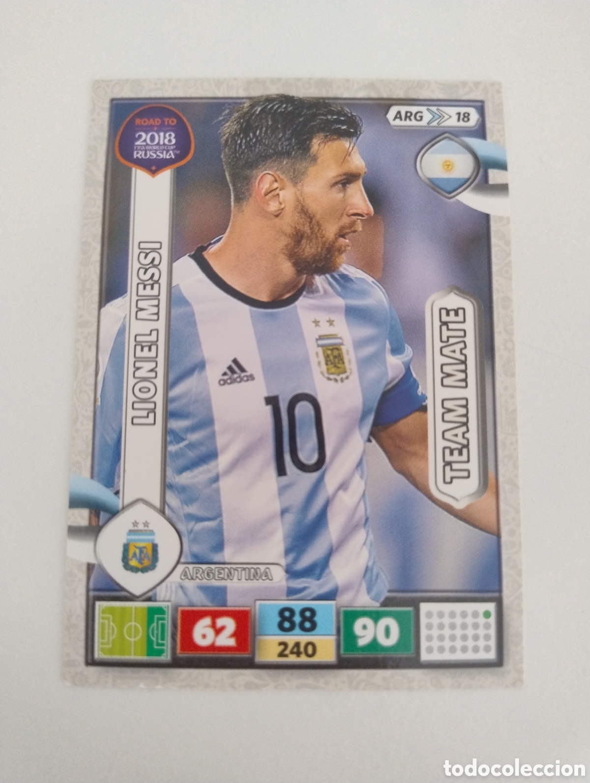 Cromos de f&uacute;tbol: ARG 18 - Messi - Argentina - Adrenalyn XL Road to Russia 2018