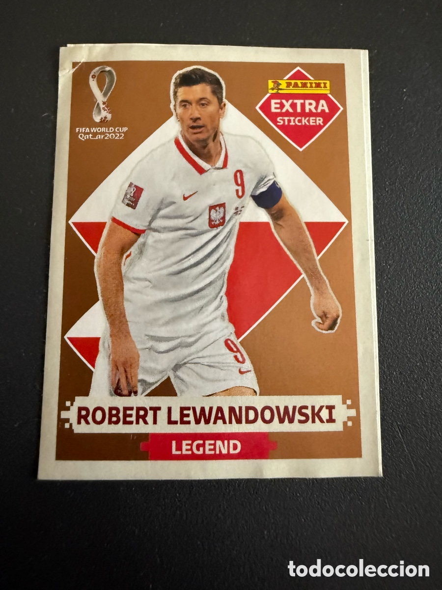 Cromos de f&uacute;tbol: MUNDIAL 2022. LEWANDOWSKI. Extra Sticker. BRONZE