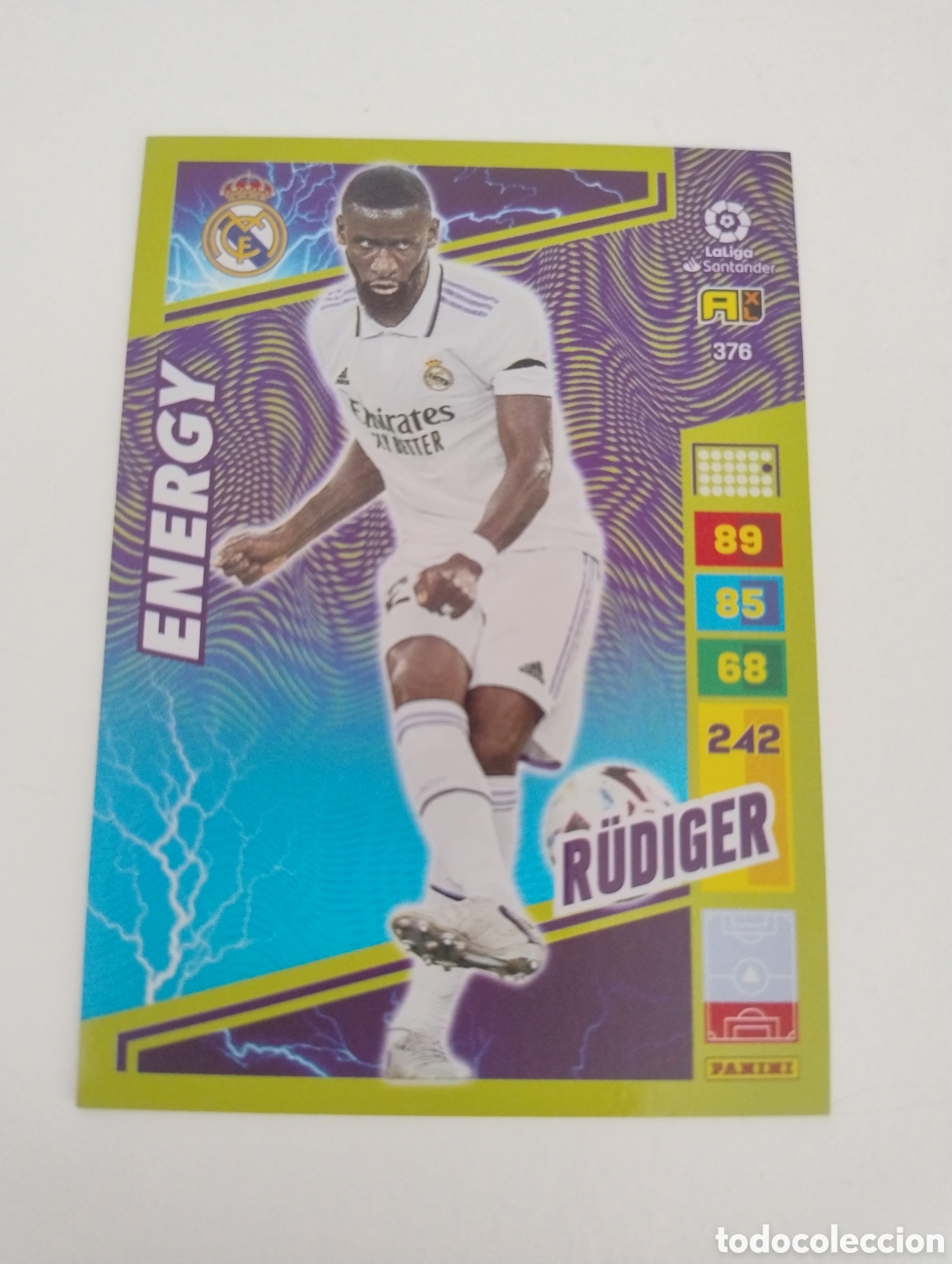 Cromos de f&uacute;tbol: 376 - Rudiger - Real Madrid - Adrenalyn XL Liga 2022 - 2023 Energy