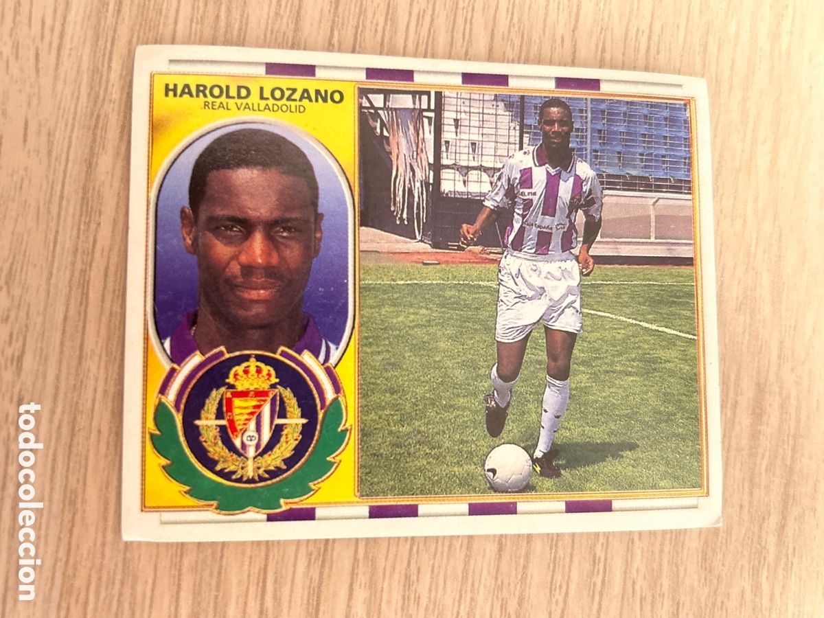 Cromos de f&uacute;tbol: HAROLD LOZANO VALLADOLID FICHAJE 13 VERSION LIGA ESTE 1996 1997 96 97 NUNCA PEGADO SIN PEGAR