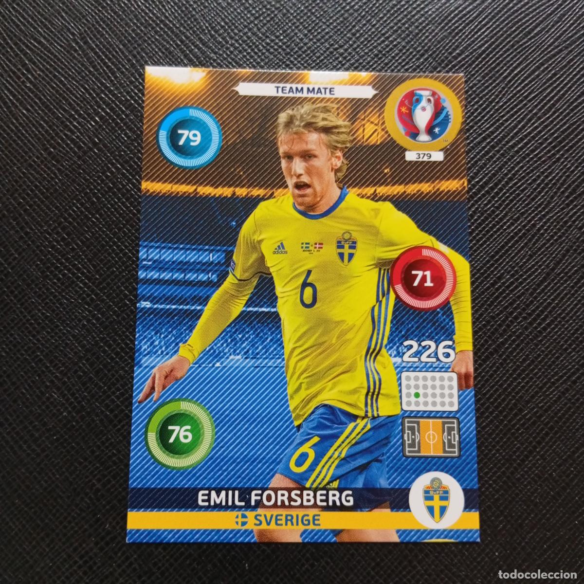 Cromos de f&uacute;tbol: 379 EMIL FORSBERG SUECIA PANINI ADRENALYN FRANCIA EURO 2016 FUTBOL EUROCOPA 16 - A148 PG1