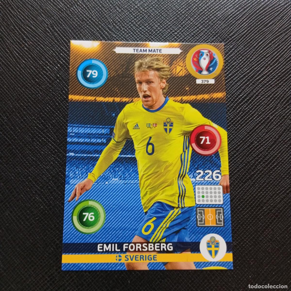Cromos de f&uacute;tbol: 379 EMIL FORSBERG SUECIA PANINI ADRENALYN FRANCIA EURO 2016 FUTBOL EUROCOPA 16 - A148 PG1 B