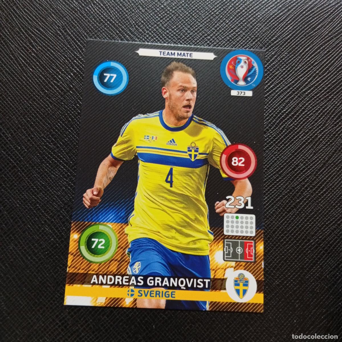 Cromos de f&uacute;tbol: 373 GRANQVIST SUECIA PANINI ADRENALYN FRANCIA EURO 2016 FUTBOL EUROCOPA 16 - A148 PG1