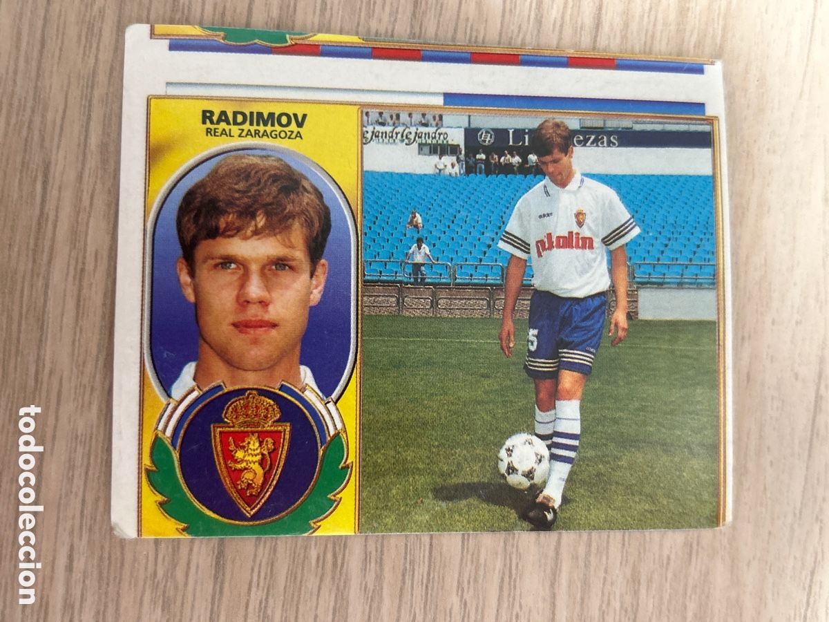 Cromos de f&uacute;tbol: RADIMOV REAL ZARAGOZA ERROR DE CORTE LIGA ESTE 1996 1997 96 97 NUNCA PEGADO SIN PEGAR