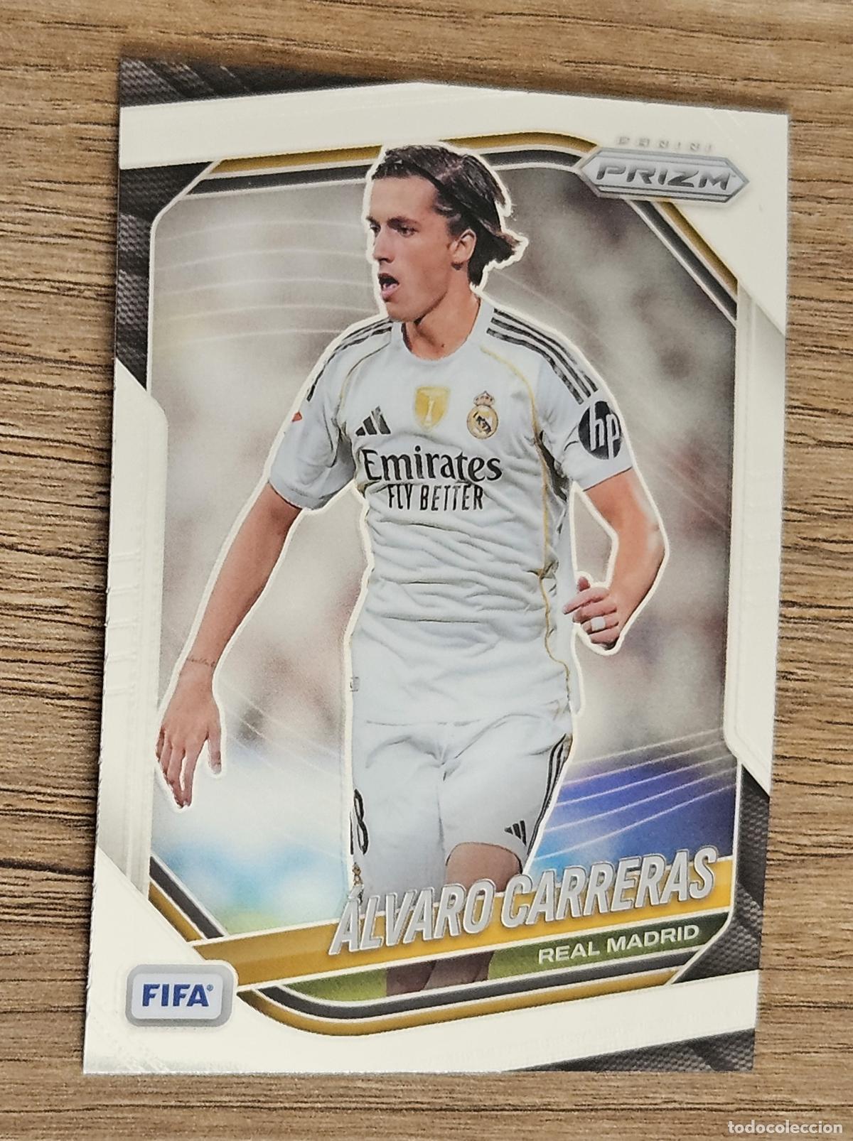 Cromos de f&uacute;tbol: 189 &Aacute;lvaro Carreras (Real Madrid). Cromo Panini Prizm FIFA Soccer 2025-2026 (25-26)