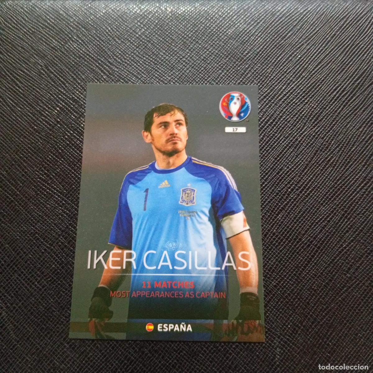 Cromos de f&uacute;tbol: 17 IKER CASILLAS ESPA&Ntilde;A PANINI ADRENALYN FRANCIA EURO 2016 FUTBOL EUROCOPA 16 - A148 PG12