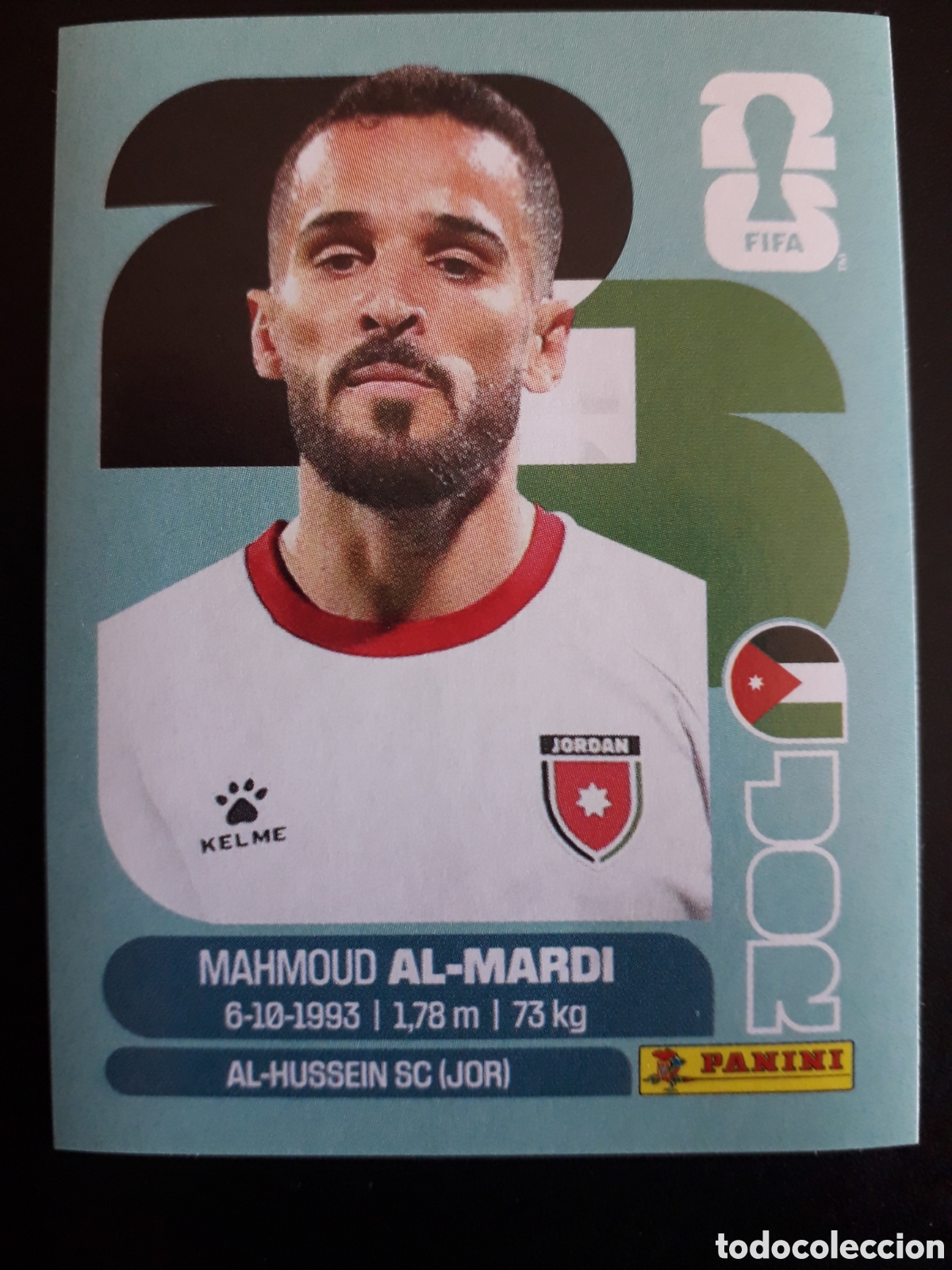 Cromos de f&uacute;tbol: AL-MARDI JORDANIA JOR 17 MUNDIAL F&Uacute;TBOL 2026 FIFA WORLD CUP PANINI SIN PEGAR PEDIDO M&Iacute;NIMO 3&euro;.