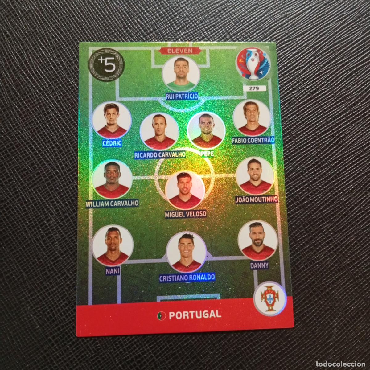 Football Stickers: 279 ALINEACION CRISTIANO RONALDO PANINI ADRENALYN FRANCIA EURO 2016 FUTBOL EUROCOPA 16 - A148 PG13