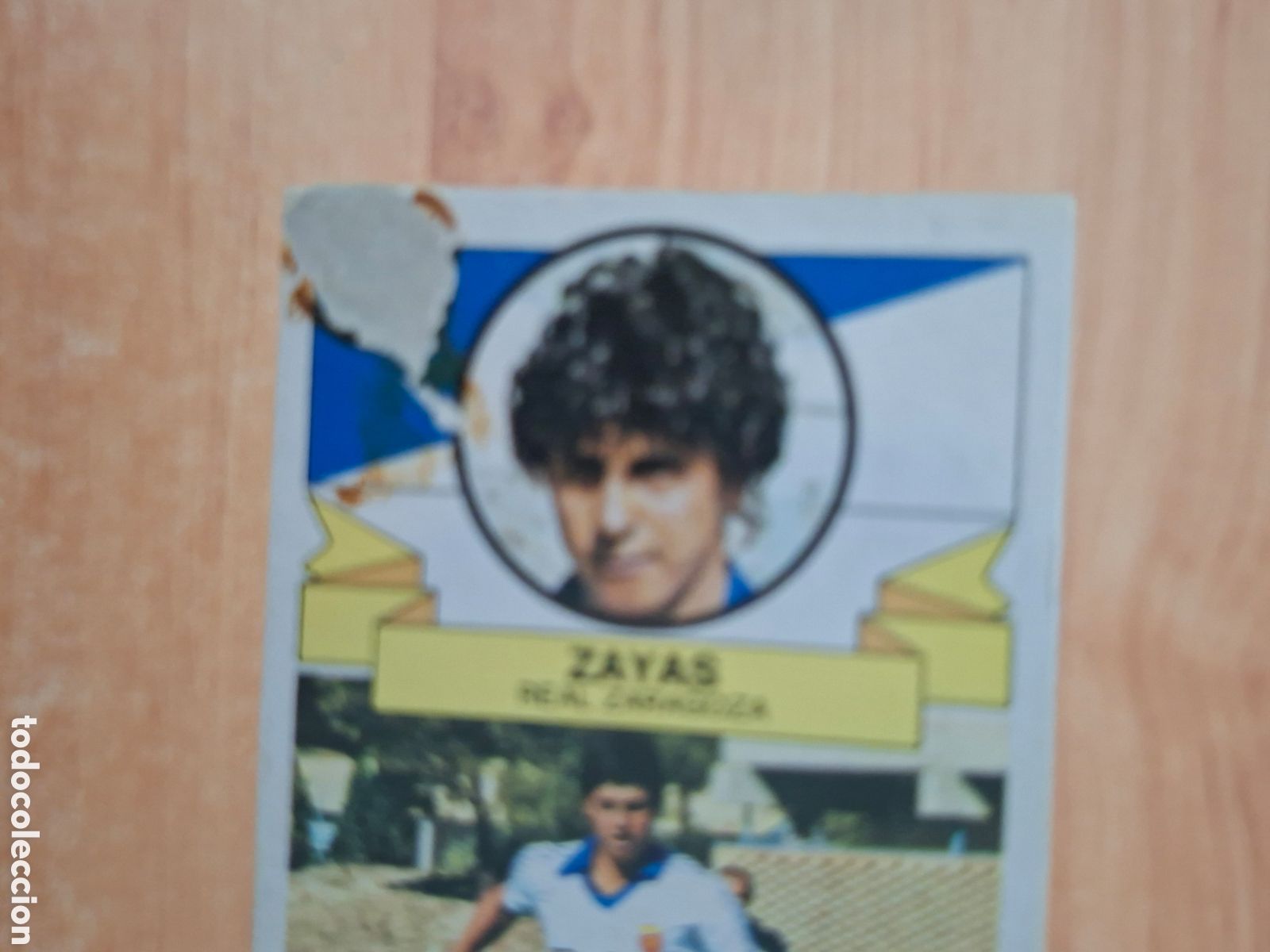 Fu&szlig;ball-Sticker: Este 85 86 zayas Zaragoza baja mal estado por delante despegado ver fotos