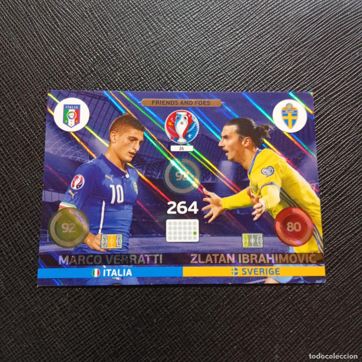 Cromos de f&uacute;tbol: 26 VERRATTI IBRAHIMOVIC PANINI ADRENALYN FRANCIA EURO 2016 FUTBOL EUROCOPA 16 - A148 PG13