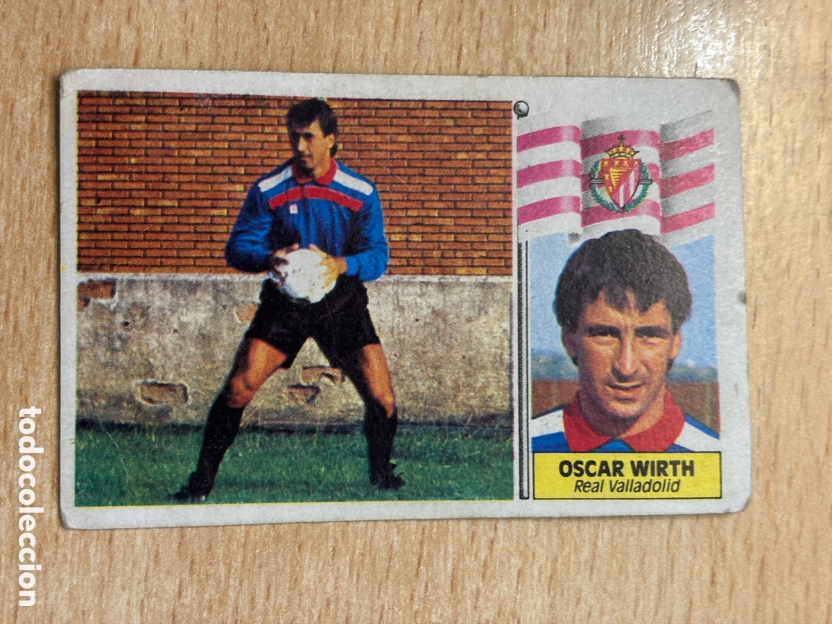 Cromos de f&uacute;tbol: Oscar Wirth Fichaje 42 Real Valladolid Ediciones Este 86-87 1986-1987 sin pegar
