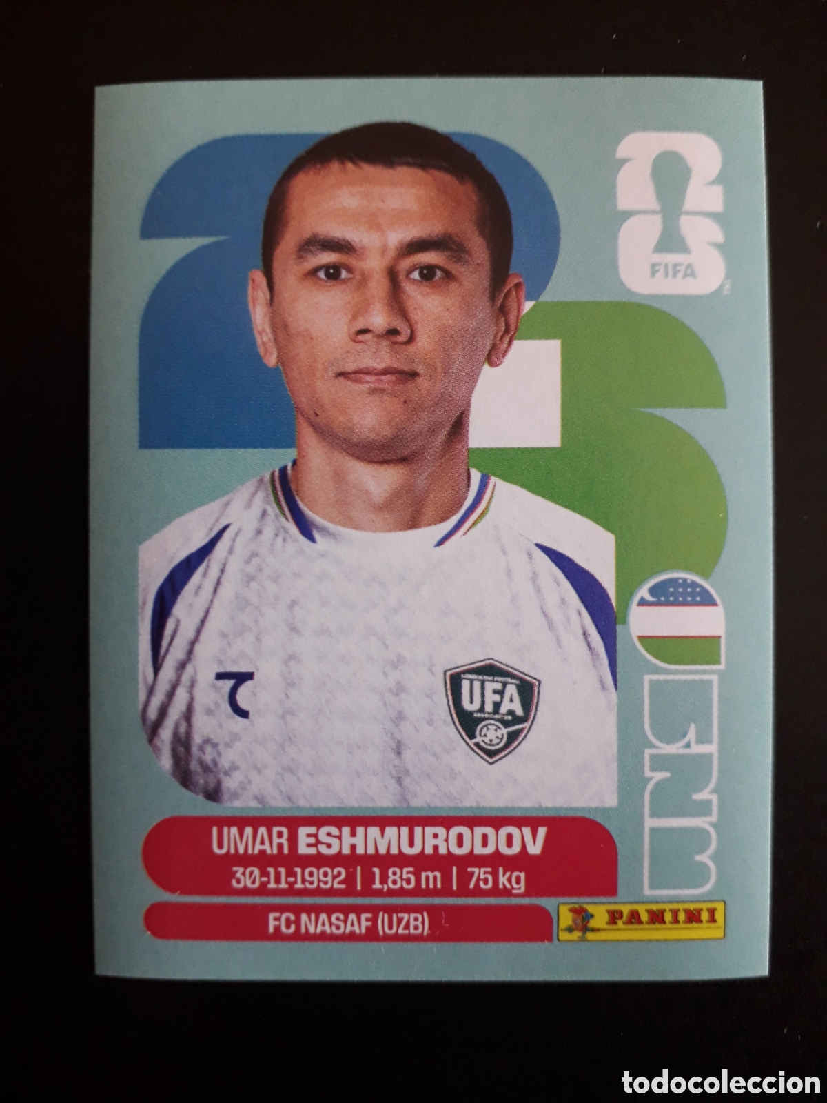 Cromos de f&uacute;tbol: ESHMURODOV UZBEKISTAN UZB 5 MUNDIAL F&Uacute;TBOL 2026 FIFA WORLD CUP PANINI SIN PEGAR PEDIDO M&Iacute;NIMO 3&euro;