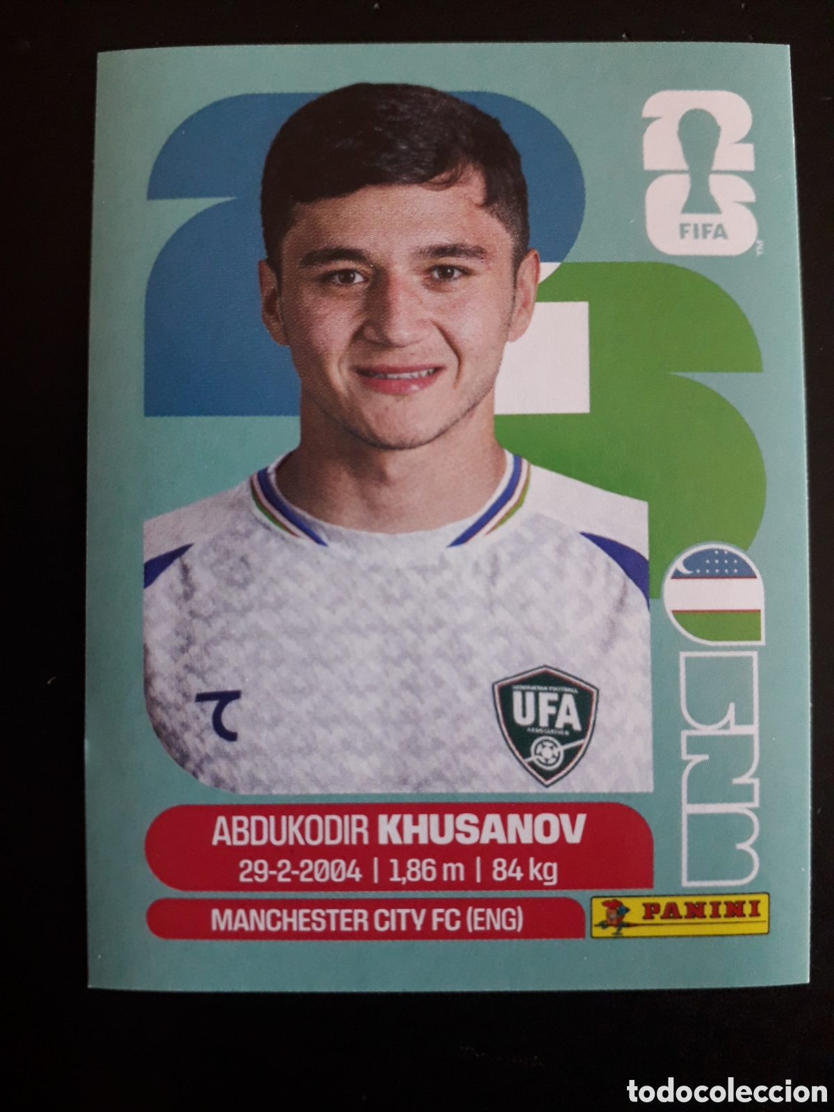 Football Stickers: KHUSANOV UZBEKISTAN UZB 9 MUNDIAL F&Uacute;TBOL 2026 FIFA WORLD CUP PANINI SIN PEGAR PEDIDO M&Iacute;NIMO 3&euro;