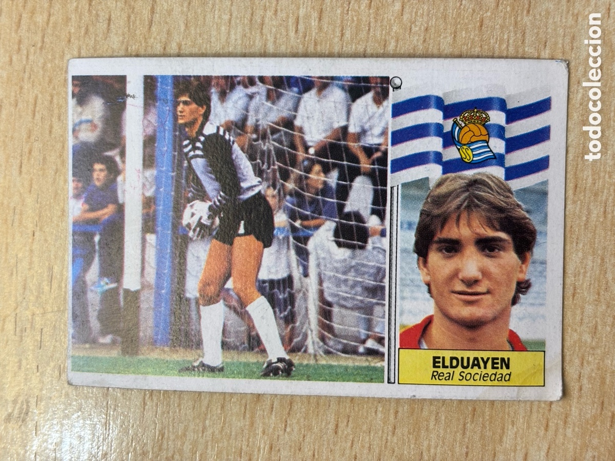 Football Stickers: Elduayen baja Real Sociedad Ediciones Este 86-87 1986-1987 sin pegar