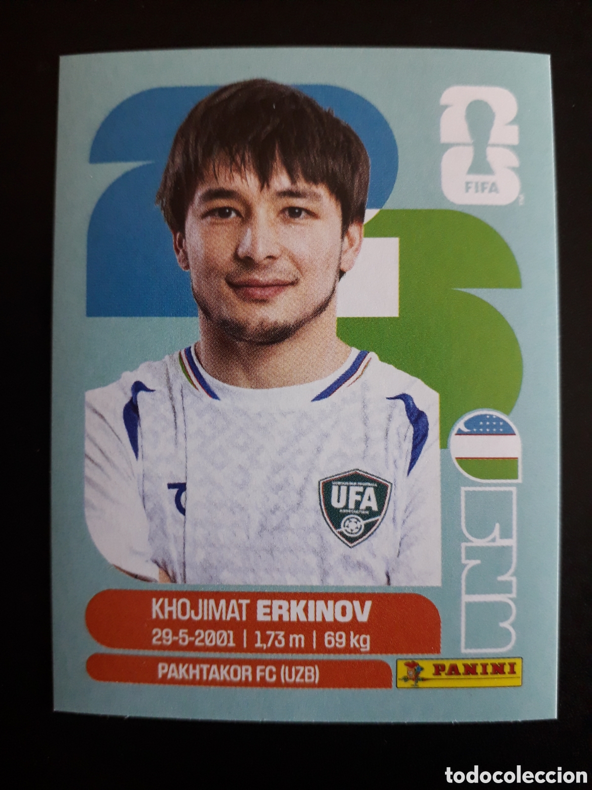 Football Stickers: ERKINOV UZBEKISTAN UZB 15 MUNDIAL F&Uacute;TBOL 2026 FIFA WORLD CUP PANINI SIN PEGAR PEDIDO M&Iacute;NIMO 3&euro;
