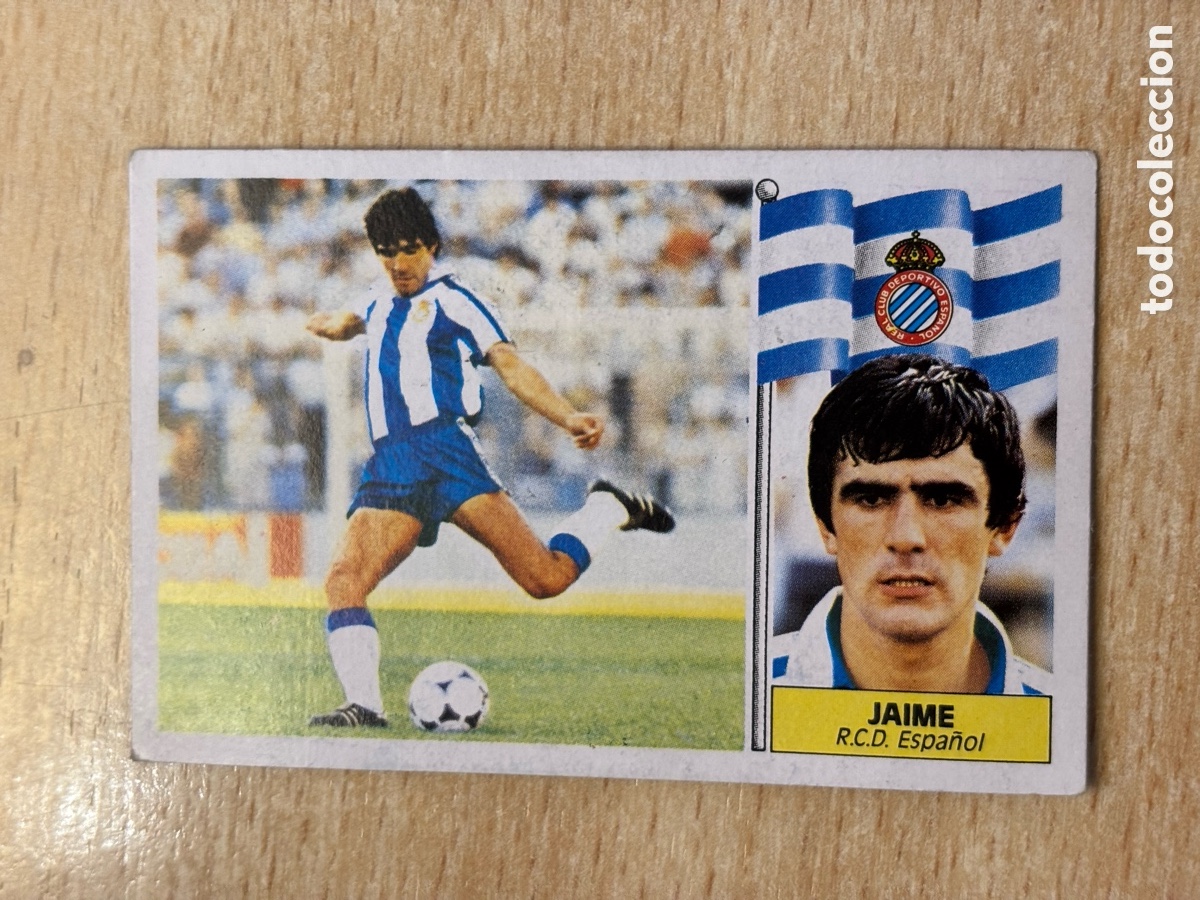 Cromos de f&uacute;tbol: Jaime Baja RCD Espa&ntilde;ol Ediciones Este 86-87 1986-1987 sin pegar