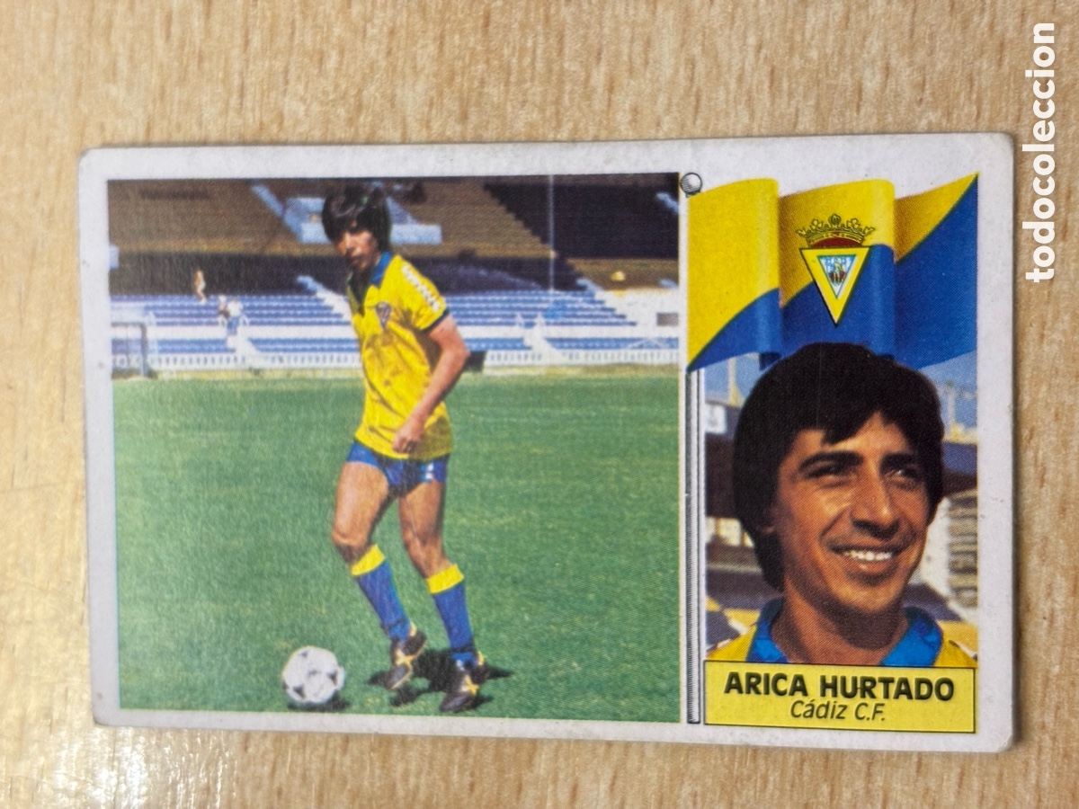 Football Stickers: Arica Hurtado Baja C&aacute;diz CF Ediciones Este 86-87 1986-1987 sin pegar