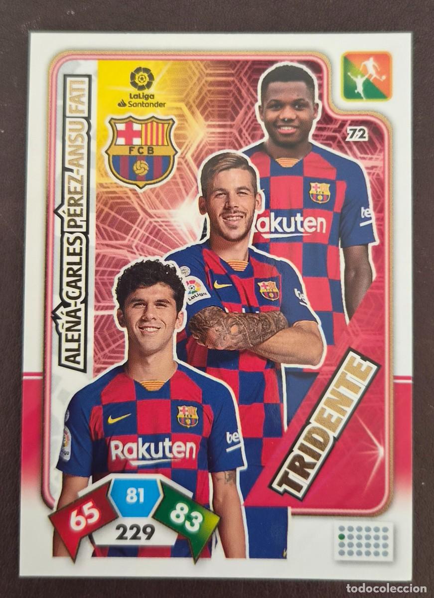 Fu&szlig;ball-Sticker: ALE&Ntilde;A CARLES PEREZ ANSU FATI FC BARCELONA ADRENALYN 2019 2020 PANINI
