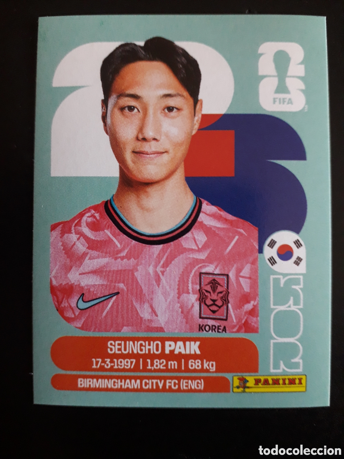 Fu&szlig;ball-Sticker: PAIK COREA DEL SUR KOR 14 MUNDIAL F&Uacute;TBOL 2026 FIFA WORLD CUP PANINI SIN PEGAR PEDIDO M&Iacute;NIMO 3&euro;