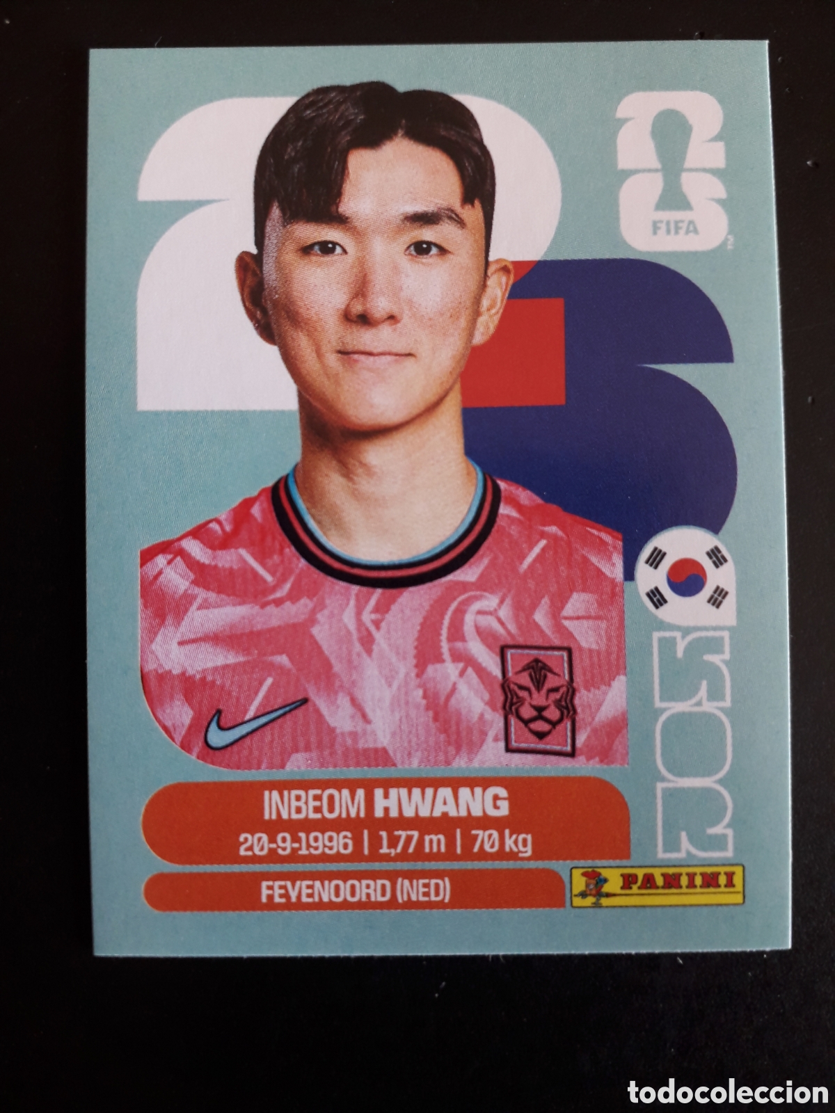Fu&szlig;ball-Sticker: I HWANG COREA DEL SUR KOR 11 MUNDIAL F&Uacute;TBOL 2026 FIFA WORLD CUP PANINI SIN PEGAR PEDIDO M&Iacute;NIMO 3&euro;
