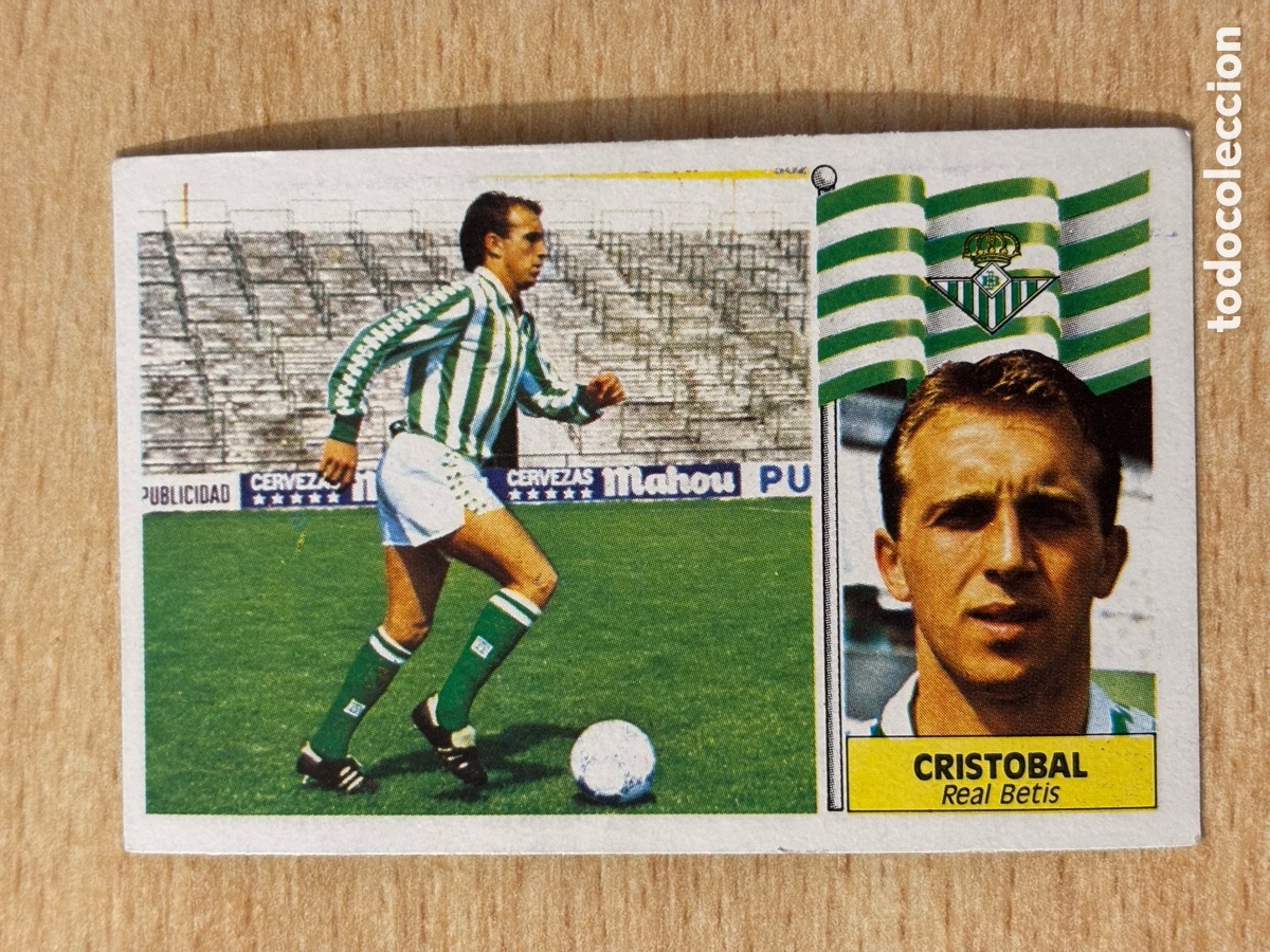 Fu&szlig;ball-Sticker: Cristobal Real Betis Baja Ediciones Este 86-87 1986-1987 sin pegar