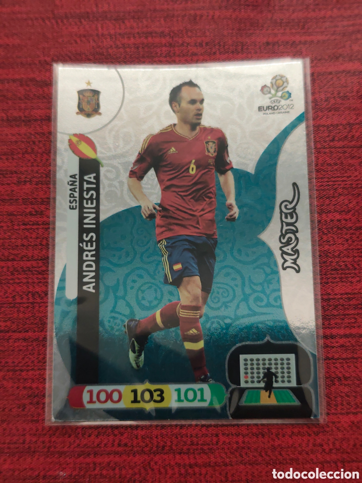 Fu&szlig;ball-Sticker: MASTER INIESTA ESPA&Ntilde;A EURO 2012 ADRENALYN XL